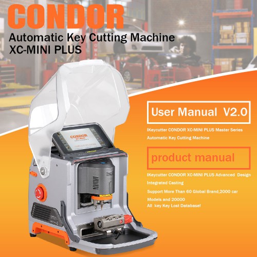 Xhorse Condor XC-Mini Plus XCMNP0EN Key Cutting Machine get free mini key tool