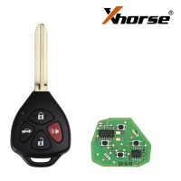 Xhorse XKTO02EN Wired Universal Remote Key Toyota Style Flat 4 Buttons for VVDI VVDI2 Key Tool English Version 5pcs