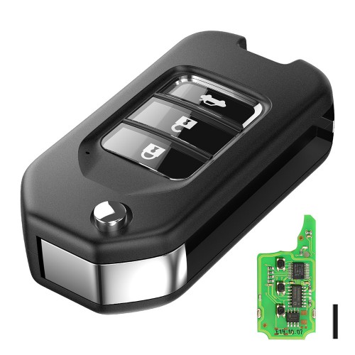 Xhorse XNHO00EN Wireless Universal Remote Key Fob 3 Buttons for Honda Works with VVDI Mini Key Tool/Key Tool Max 5pcs