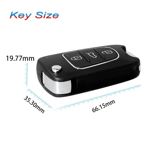 Xhorse XNHY02EN HYUNDAI Flip 3 Buttons Remotes Wireless Universal Remote Key for VVDI Key Tool English Version