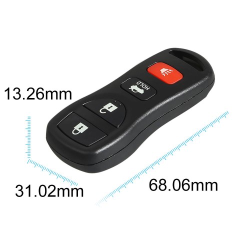 Xhorse XKNI00EN Universal Wired Remote Key 4 Buttons for Nissan Type for VVDI Mini Key Tool