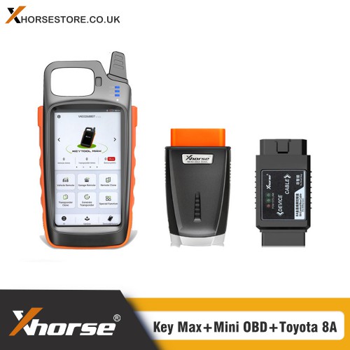 (Ship from UK/EU) Xhorse VVDI Key Tool Max + MINI OBD Tool + Toyota 8A  Adapter (Send Free Renew Cable) Full Package