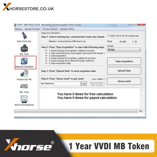 (Add in 12h) One Year Unlimited Tokens for VVDI MB Tool Password Calculation