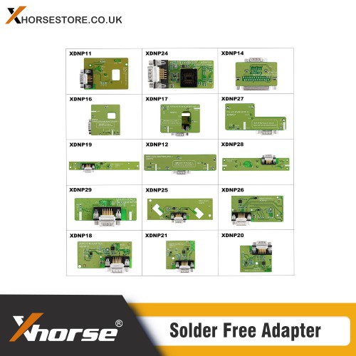 (Ship from UK/EU) Xhorse Solder-free Full Set Adapters for MINI PROG and KEY TOOL PLUS Pad