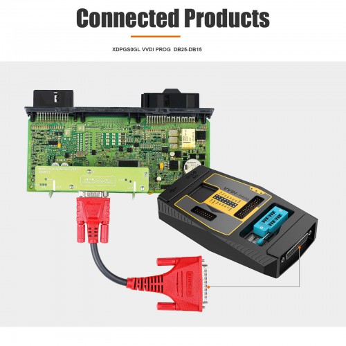 Xhorse XDPGSOGL DB25 DB15 Connector Cable Work with VVDI Prog and Solder Free Adapters