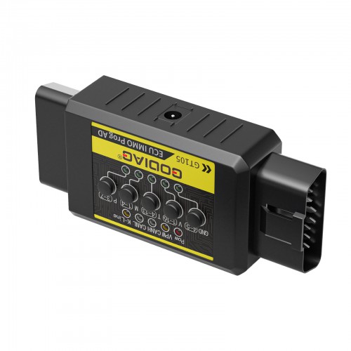 GODIAG GT105 ECU IMMO Prog AD OBD II ECU Connector Converts Car Battery to 12V DC Power Works for Xhorse VVDI Tools