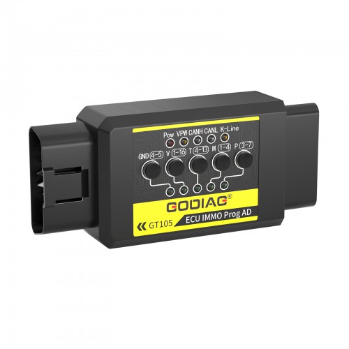 GODIAG GT105 ECU IMMO Prog AD OBD II ECU Connector Converts Car Battery to 12V DC Power Works for Xhorse VVDI Tools