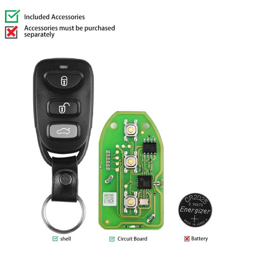 Xhorse XKHY01EN for Hyundai Universal Remote Key Fob 4 Button for VVDI Key Tool  5pcs free shipping