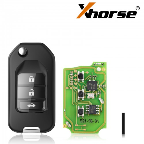 Xhorse XKHO00EN 3 Buttons English Version VVDI2 Honda Type Wired Universal Remote Key (Individually Packaged)