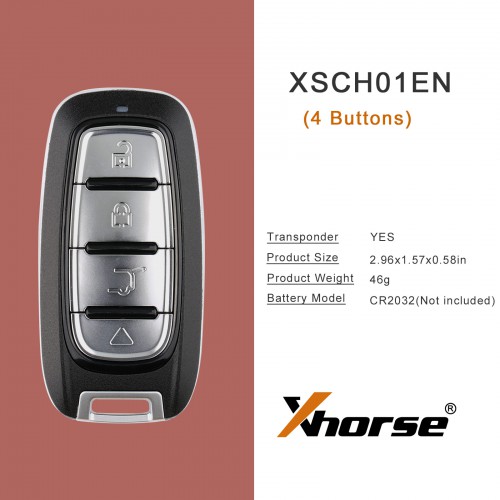 XHORSE XSCH01EN KE.LSL Style XM38 Universal Smart Key 5 pcs/lot