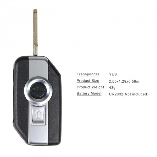 BMW Motorcycle Smart Card Key 8A Chip 2 Buttons Compatible with VVDI2 VVDI Key Tool Plus