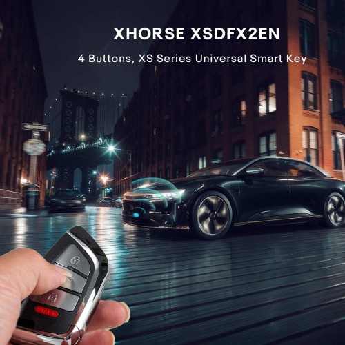 Xhorse XSDFX2EN Knife Style Universal Smart Key 4 Buttons Supports MQB48 MQB49 5pcs/Lot