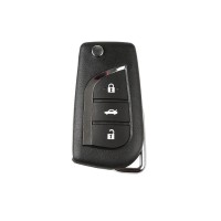 Xhorse XKTO00EN Key 3 Buttons VVDI2 Toyota Type Wired Universal Remote key English Version