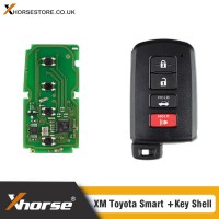 Xhorse XM Toyota Smart XSTO00EN PCB with Key Shell for Toyota 1742 Type 3+1 Buttons Complete Key