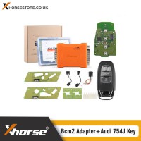 (Bundle Package) Xhorse Audi BCM2 Solder-free Adapter + Xhorse 754J Smart Key PCB (XSADJ1GL for Audi) + Key Shell