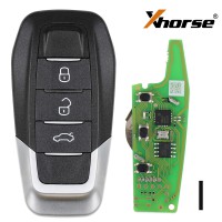 Xhorse XKFEF5EN Universal Remote Key FA.LL Type Wired Folding Key 3 Buttons Bright Black 5 pcs
