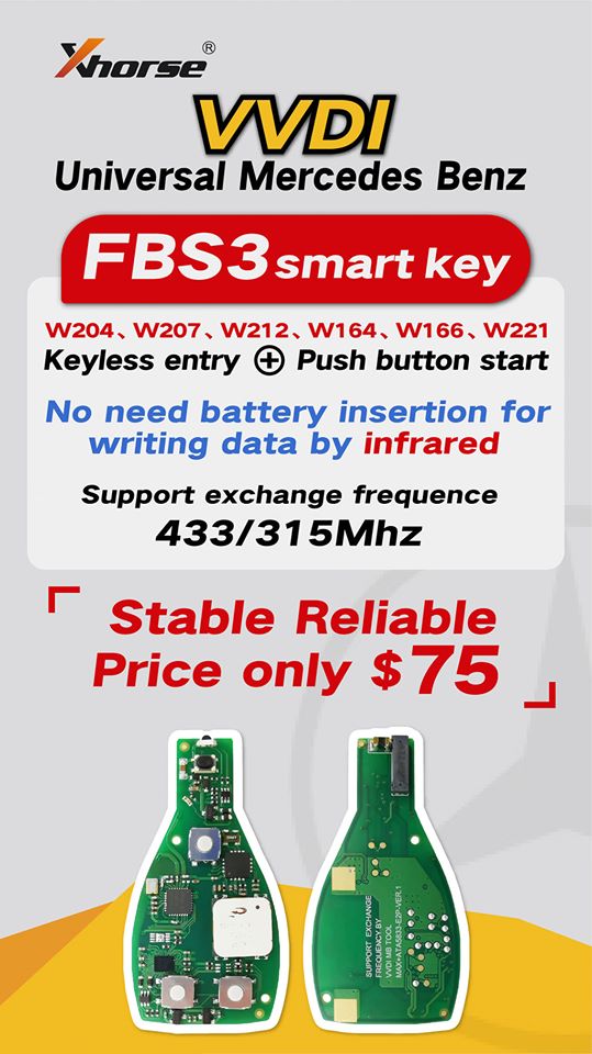 VVDI Universal Mercedes Benz FBS3 Smart Key