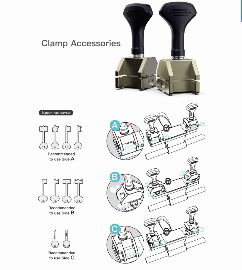 Xhorse Dolphin XP-008 Clamp Accessories