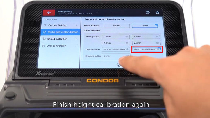 Condor XC-Mini Plus II household key cutting copy Mul-T-Lock dimple key