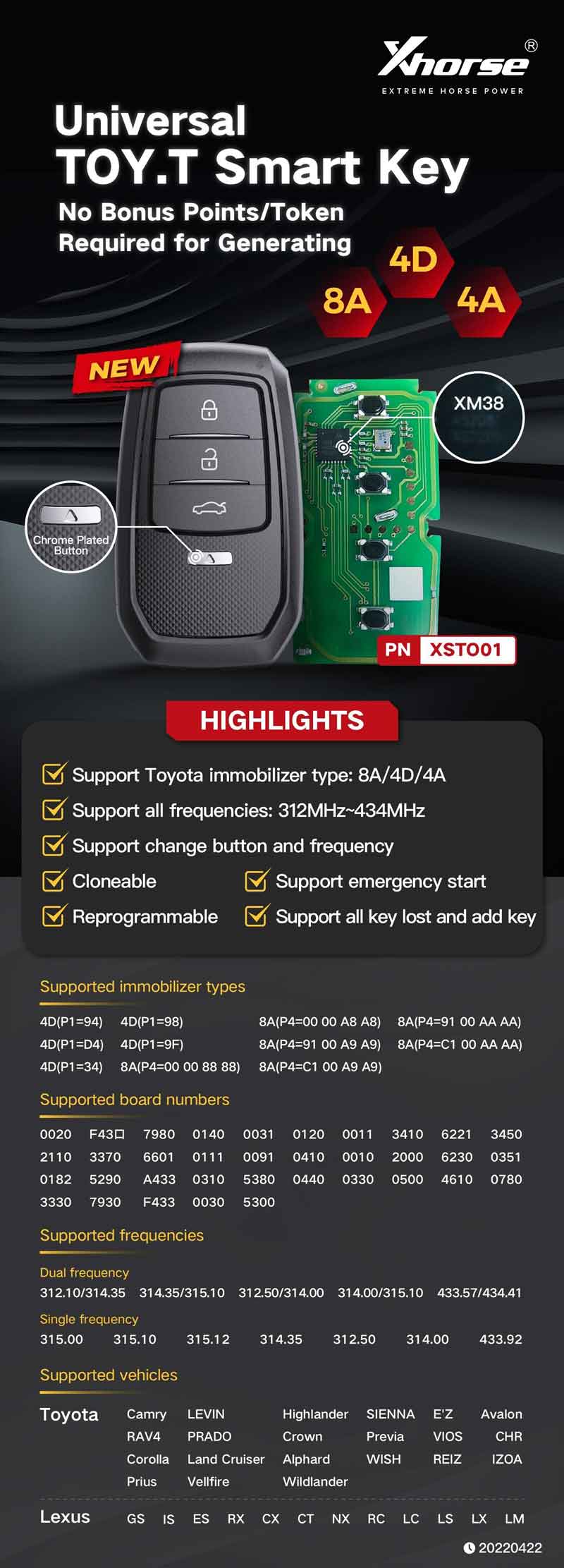 Introducing Xhorse Toyota XM38 Smart Key
