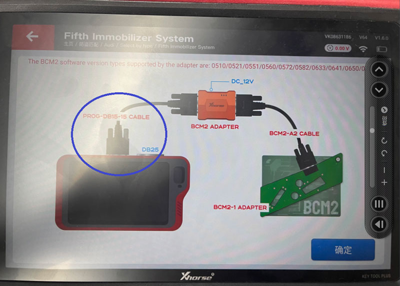 fix Xhorse VVDI Key Tool Plus error connecting BCM2 adapter