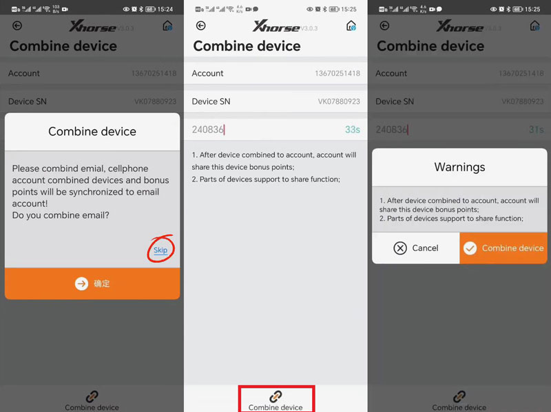 How to bind and activate VVDI BEE Key Tool Lite in Xhorse app